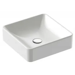 Накладная раковина Vox 40х40х13,5 см, с отверстием перелива в передней части, с заглушкой, санфарфор EVG102-00 Jacob Delafon