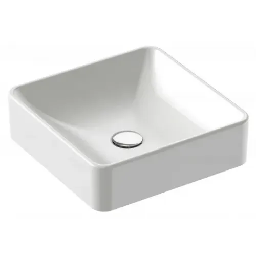 Накладная раковина Vox 40х40х13,5 см, с отверстием перелива в передней части, с заглушкой, санфарфор EVG102-00 Jacob Delafon