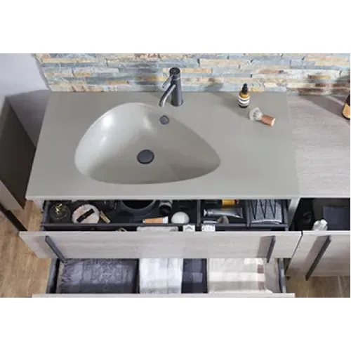 Мебельная раковина Nouvelle Vague 121х51 см, кашемир, 1 отверстие для смесителя EXAP112-Z-MK4 Jacob Delafon