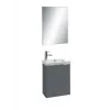 Комплект мебели для ванной Odeon Up 50 см, серый антрацит, реверсивная дверца, без подсветки, подвесной монтаж E4701-00+EB1081-NF+EB863-N14 Jacob Delafon