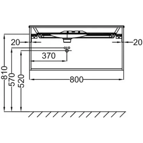 Модуль под раковину Nouvelle Vague 80х50х45 см, аквамарин блестящий EB3030-G91 Jacob Delafon