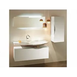 Шкаф Stillness 41х34,5х96 см, белый блестящий лак, 2 полки, внутренний ящик и внутреннее зеркало, правый EB2006D-G1C Jacob Delafon