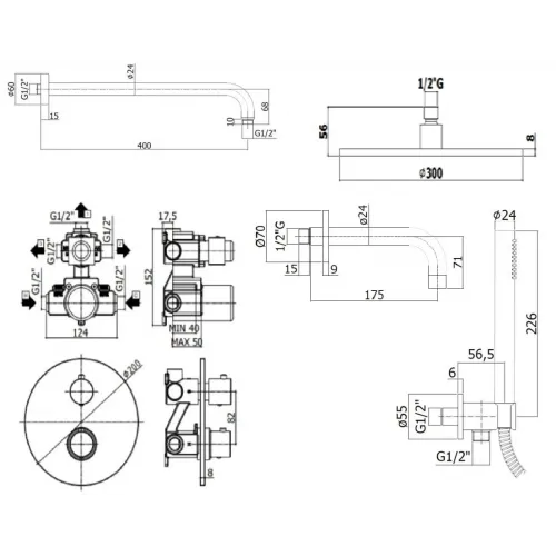 Комплект для ванны PAFFONI Light KITLIQ019BO139KING