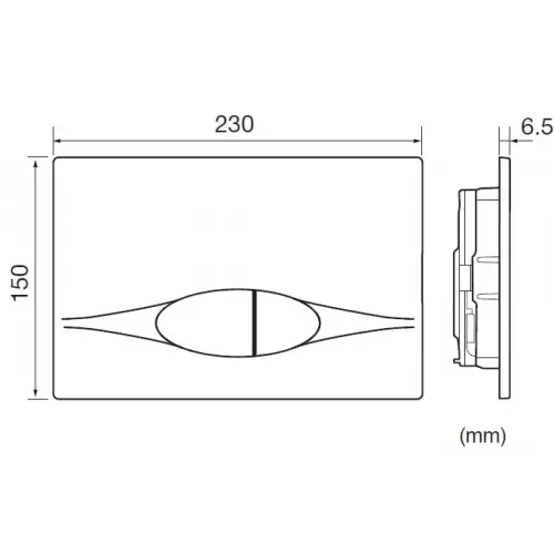 Клавиша смыва с двойным механизмом смыва, пластик, механическая, хром E29027-CP Jacob Delafon