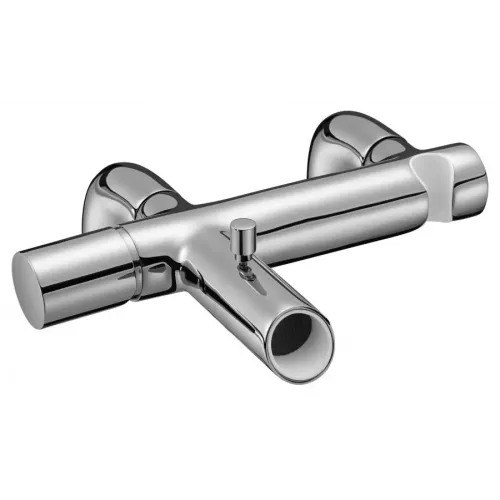 Смеситель на горизонтальную поверхность (деку) с изливом Toobi полированный никель, с выходом на душ (без лейки), на 2 отв., никель E8964-BN Jacob Delafon