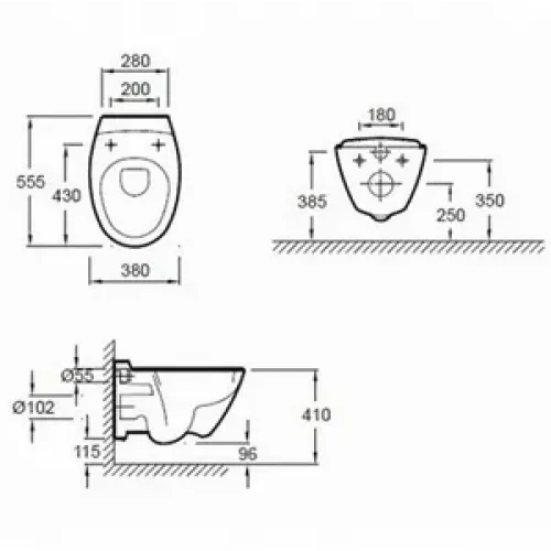 Комплект с инсталляцией Presqu'ile инсталляция Viega, с микролифтом E4440-00+713386 Jacob Delafon