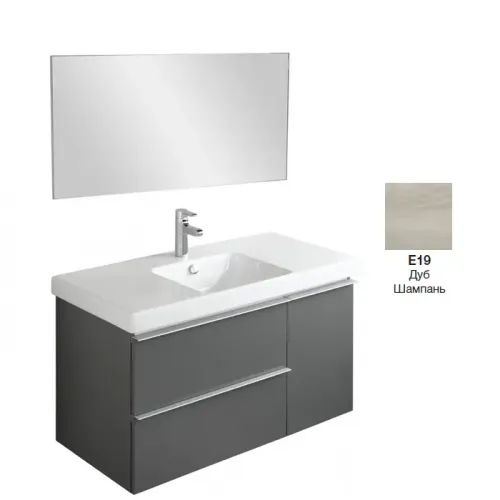 Комплект мебели для ванной Odeon Up 105 см, дуб шампань, подвесной монтаж EB1084-NF+EB891-E19+E4731-00 Jacob Delafon