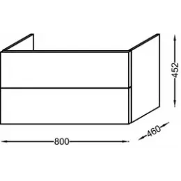 Модуль под раковину Vox 80х46х45,2 см, белый блестящий EB2078-R1-N18 Jacob Delafon