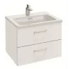 Модуль с раковиной Vox 60 см, 2 ящика, плавное закрывание, раковина-столешница, подвесная, белый, с ручками, подвесной монтаж EXAF112-Z-00+EB2080-R1-N18 Jacob Delafon