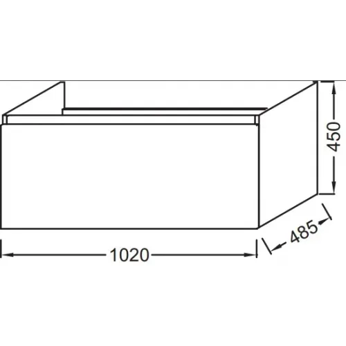 Модуль с раковиной Odeon Up 105 см, дуб шампань, подвесной монтаж EB891-E19+E4731-00 Jacob Delafon