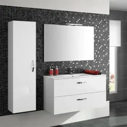 Комплект мебели для ванной Ola 60 см, белый, с 2 ящиками, подвесной монтаж EXS112-00+EB1080-RU+EB390-J5 Jacob Delafon