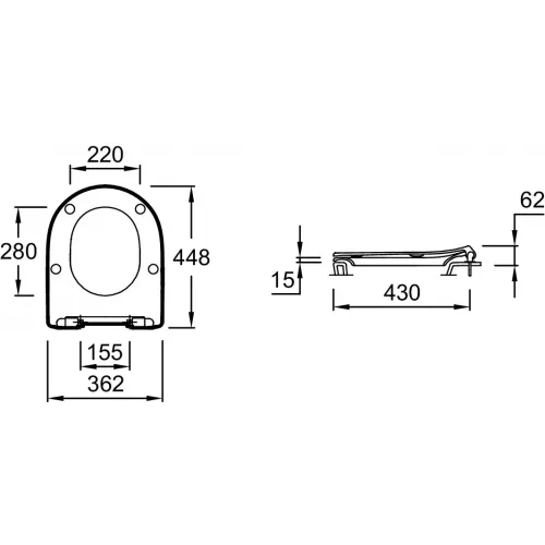 Комплект унитаза с инсталляцией Odeon Rive Gauche глубина унитаза 54см, клавиша хром глянец, с микролифтом, безободковый, быстросъемное E21745RU-00 Jacob Delafon
