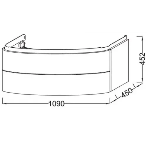 Комплект мебели для ванной Presqu'ile 130 см, серый титан, с 2 ящиками, подвесной монтаж, с подсветкой E4435-00+EB1105-N21+EB1110-NF Jacob Delafon