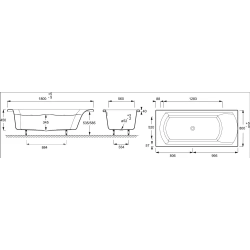 Гидромассажная ванна Ove 180х80 см, с системой energy+ E5EN0220RU-00 Jacob Delafon