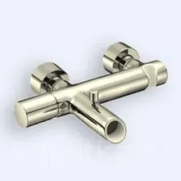 Настенный смеситель Toobi полированный никель, с выходом на душ (без лейки), никель, неповоротный излив E8963-BN Jacob Delafon