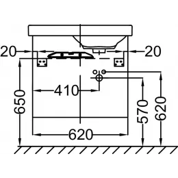 Модуль под раковину Odeon Up 62х38,4х45 см, 1 ящик, черный матовый EB886-M61 Jacob Delafon