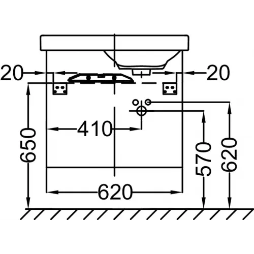 Модуль под раковину Odeon Up 62х38,4х45 см, 1 ящик, черный матовый EB886-M61 Jacob Delafon