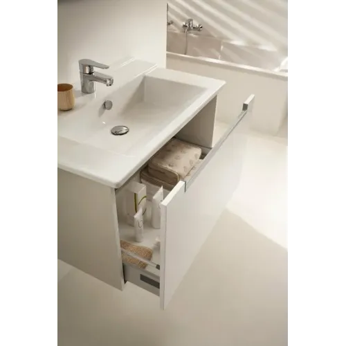 Модуль с раковиной Struktura 77 см, ореховое дерево, 2 выдвижных ящика, выстав. образец, подвесной монтаж EB1277-E16+EXH112-00/У Jacob Delafon