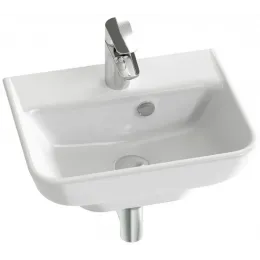 Подвесная раковина Struktura 45х35х12,8 см, 1 отв. под смеситель, с переливом, с гладкой нижней поверхностью, санфарфор EGH112-Z-00 Jacob Delafon