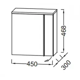 Модуль под раковину Nouvelle Vague 45х30х46,8 см, шарниры слева, белый блестящий , 1 дверца с доводчиком EB3045G-N18 Jacob Delafon