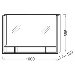 Комплект мебели для ванной Terrace 100 см, белый, подвесной монтаж, с подсветкой EXC9112-00+EB1182-NF+EB1187-G1C Jacob Delafon