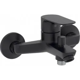 Комплект смесителей Oscar матовый, лейка 3 режима, чёрный цвет, для раковины, для ванны и душа, душевой гарнитур E29847RU-BL Jacob Delafon