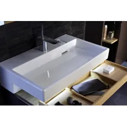 Комплект мебели для ванной Terrace 120 см, блестящий белый лак, раковина без подсветки, подвесной монтаж, с подсветкой EXB112-00+EB1183-NF+EB1188-G1C Jacob Delafon