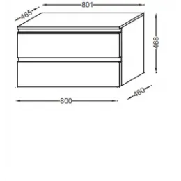 Тумба для ванной Vox ореховое дерево, подвесной монтаж 80х46 см EB2061-RA-E16 Jacob Delafon