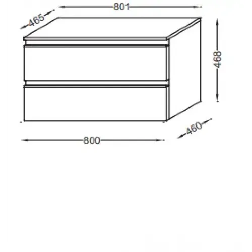 Тумба для ванной Vox ореховое дерево, подвесной монтаж 80х46 см EB2061-RA-E16 Jacob Delafon