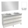 Комплект мебели для ванной Odeon Up 140 см, белый меламин, 6 выдвижных ящиков, полотно, подвесной монтаж E4779-00+EB996-N18+EB1190-NF Jacob Delafon