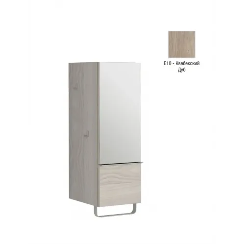 Шкаф Odeon Up 35х34х96 см, квебекский дуб, зеркальная дверца, 2 стеклянные полки, с ящиком, правый EB893D-E10 Jacob Delafon