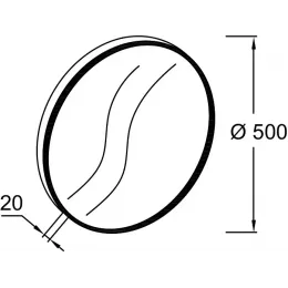 Зеркало Odeon Rive Gauche 50х50 см, белая рама EB1176-00 Jacob Delafon