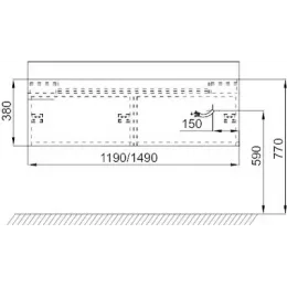 Модуль с раковиной Terrace 150 см, белый блестящий лак, 1 выдвижной ящик, подвесной монтаж, система push-to-open EXA112-00+EB1734RU-G1C-G1C Jacob Delafon