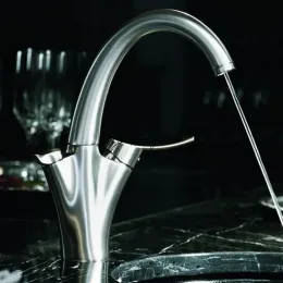 Кухонный смеситель для фильтра Carafe матовая сталь, с фильтром для воды, на 2 функции E18865-VS Jacob Delafon