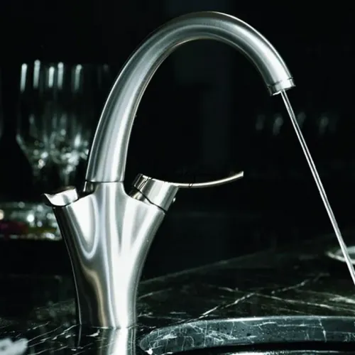 Кухонный смеситель для фильтра Carafe матовая сталь, с фильтром для воды, на 2 функции E18865-VS Jacob Delafon