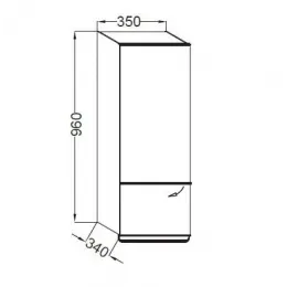 Шкаф Odeon Up 35х34х96 см, квебекский дуб, 1 ящик, 1 зеркальная дверца, 2 стеклянные полочки, левый EB893G-E10 Jacob Delafon