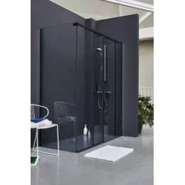 Душевой уголок Contra 140х90х195 см, матовый E22FC90-BL+E22C140-BL+E67025-NAD+E9A1364-CP Jacob Delafon