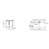 Модуль под раковину Reve 42х25х44,5 см, белый блестящий, 2 распашные дверцы EB1138-G1C Jacob Delafon