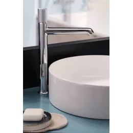 Высокий смеситель на столешницу Rivoli 27,8 см, неповоротный излив, без донного клапана E24168-CP Jacob Delafon