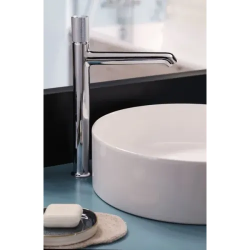 Высокий смеситель на столешницу Rivoli 27,8 см, неповоротный излив, без донного клапана E24168-CP Jacob Delafon