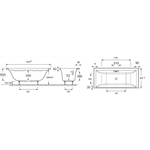 Гидромассажная ванна Evok 180х80 см, система tonus+ E5TN214RRU-00 Jacob Delafon