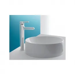 Высокий смеситель на столешницу Singulier 24 см, неповоротный излив, без донного клапана E10861-CP Jacob Delafon