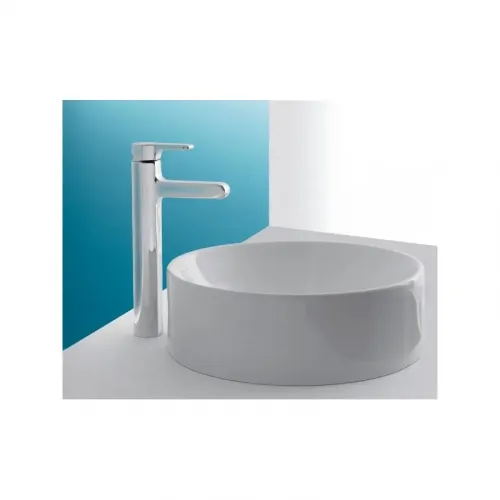 Высокий смеситель на столешницу Singulier 24 см, неповоротный излив, без донного клапана E10861-CP Jacob Delafon