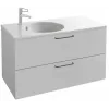 Модуль под раковину Odeon Rive Gauche 100х50,8х56,8 см, 2 ящика, белый глянцевый, ручки - черный EB2524-R9-N18 Jacob Delafon