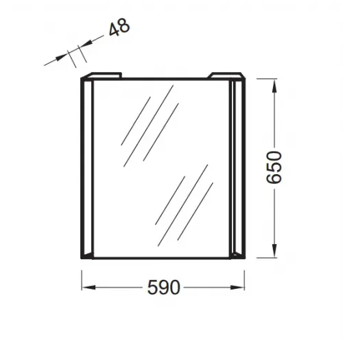 Зеркало Reve 59х65 см, с боковой подсветкой, с подсветкой EB575-NF Jacob Delafon