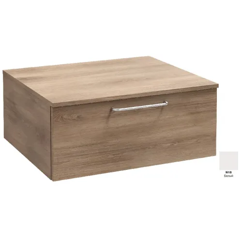 Тумба для ванной Odeon Rive Gauche 1 ящик, белый блестящий, ручка хром, подвесной монтаж 60х51,5 см EB2537-R5-N18 Jacob Delafon