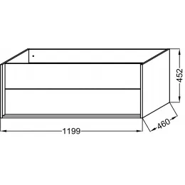Модуль под раковину Vivienne 120х46х45 см, корпус белый глянцевый, фасад морской синий матовый EB1586-N18-M88 Jacob Delafon