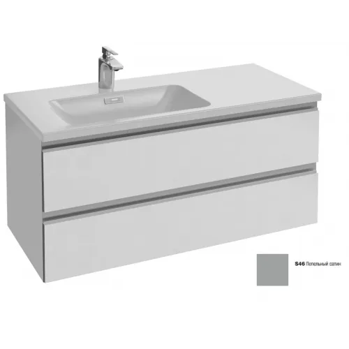 Модуль под раковину Vox 100х46х45,2 см, раковина слева, 2 ящика, пепельный сатин EB2025-RA-S46 Jacob Delafon