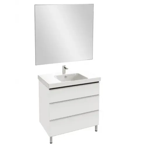 Комплект мебели для ванной Odeon Up 70 см, белый блестящий, 3 ящика, без подсветки E4732-00+EB1082-NF+EB992-N18 Jacob Delafon