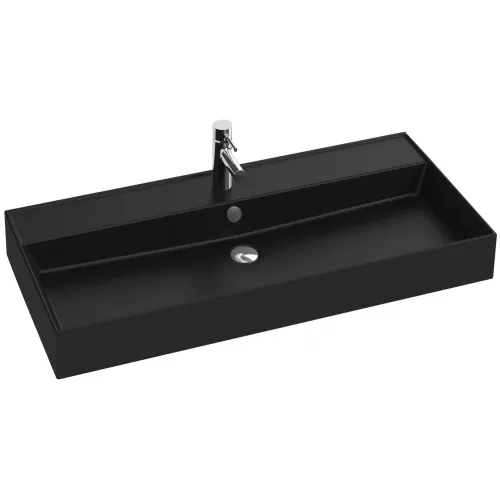 Подвесная раковина Vivienne 101х46,3х12 см, чёрная матовая, санфарфор EXBJ112-NGM Jacob Delafon